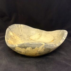 Large Spalted Natural Edge Box Elder Bowl